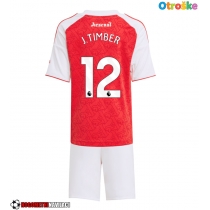 Otroške Nogometnih dresov Arsenal Jurrien Timber #12 Domači 2025-26 Kratki rokavi (+ hlače)